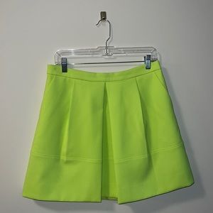 J. Crew lime green skater skirt, size 8